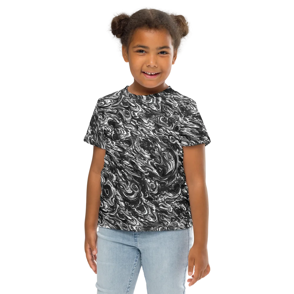 Liquid Onyx on Kids Crew Neck T-Shirt — Front