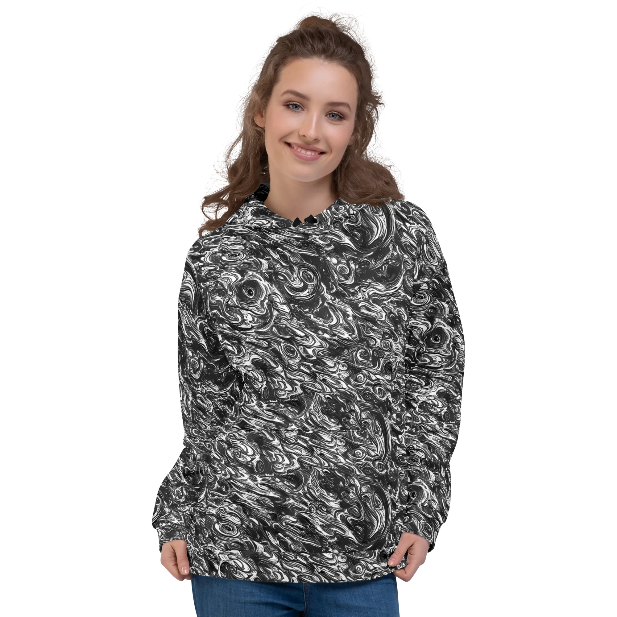 Liquid Onyx on Hoodie — Front