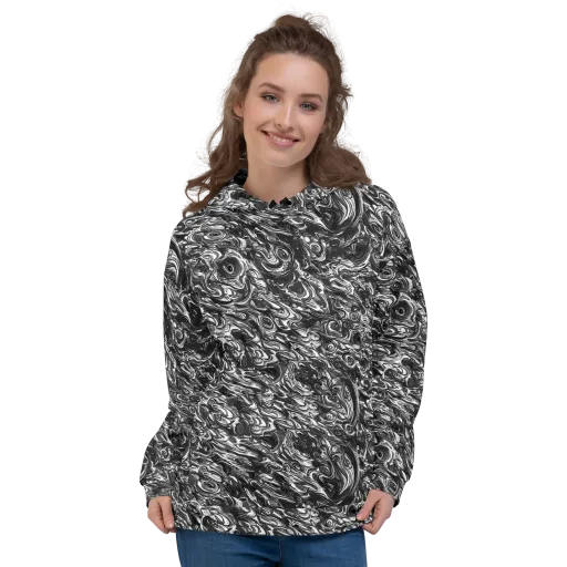 Liquid Onyx on a Hoodie