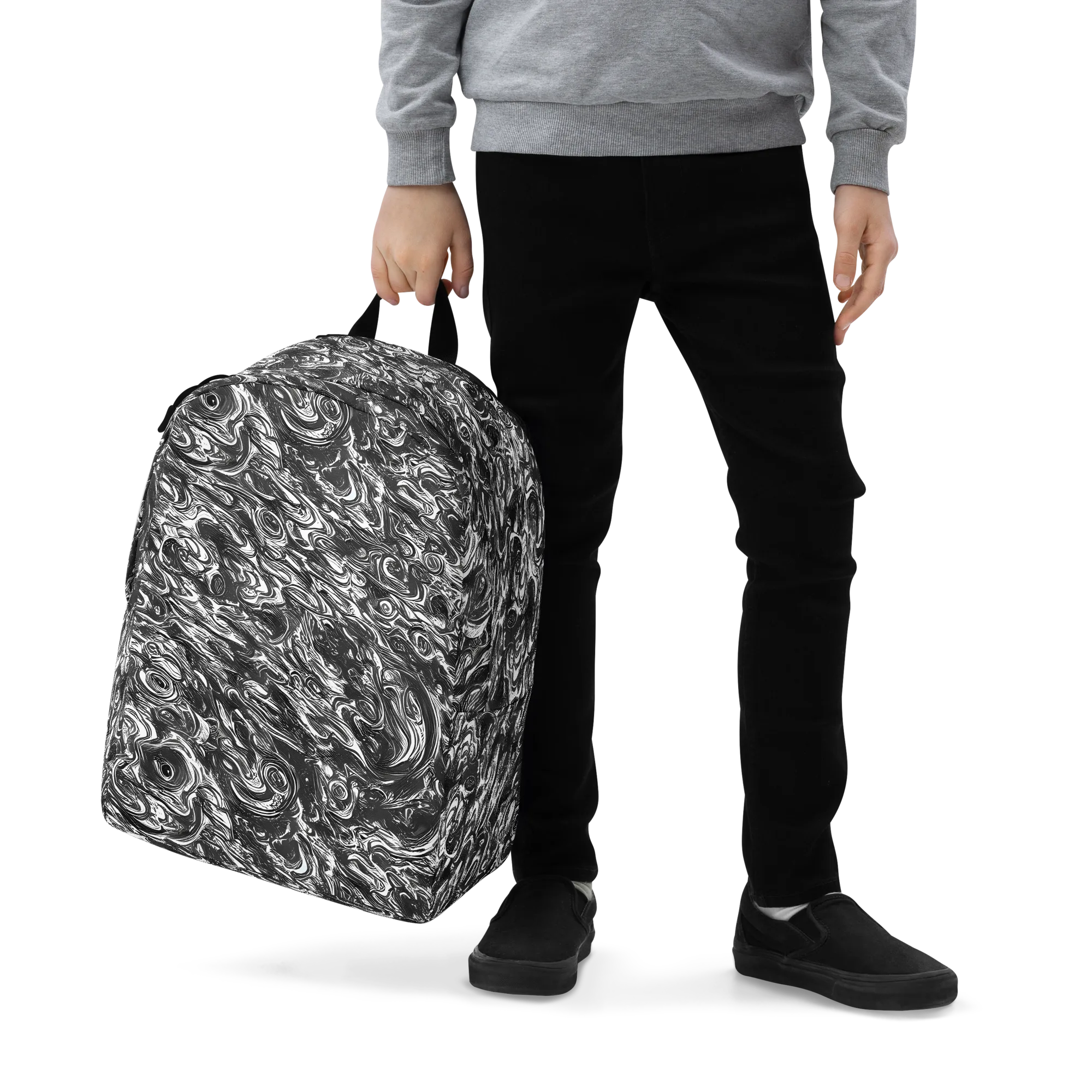Liquid Onyx on Minimalist Backpack — Zoomed-in