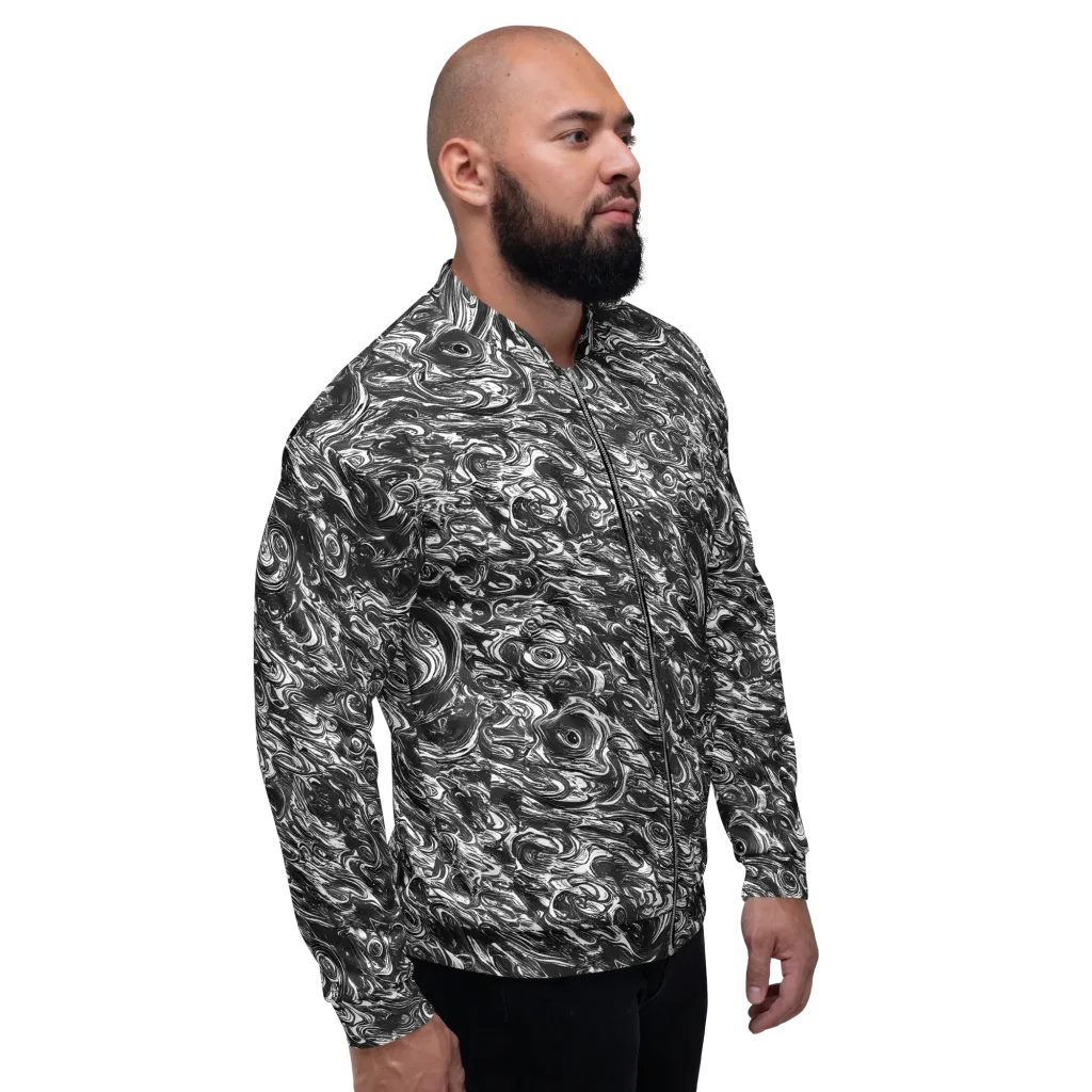 Liquid Onyx on Bomber Jacket — Right