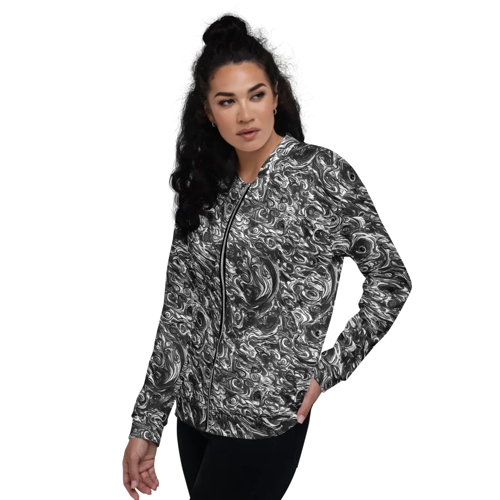 Liquid Onyx on Bomber Jacket — Left