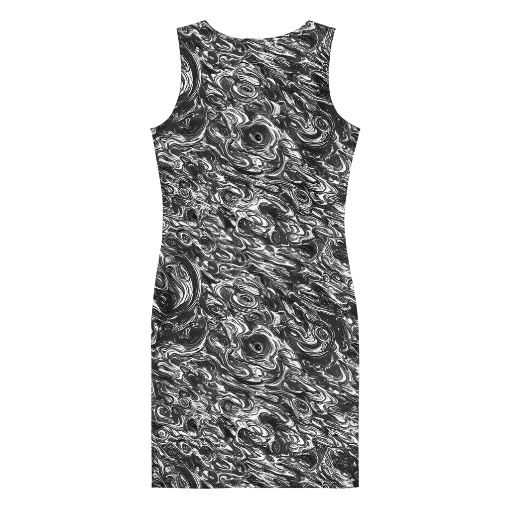 Liquid Onyx on Bodycon Dress — Back