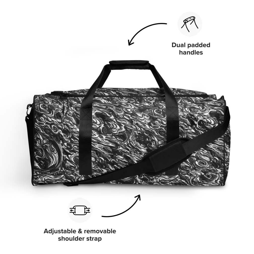 Liquid Onyx on Duffle Bag — Front