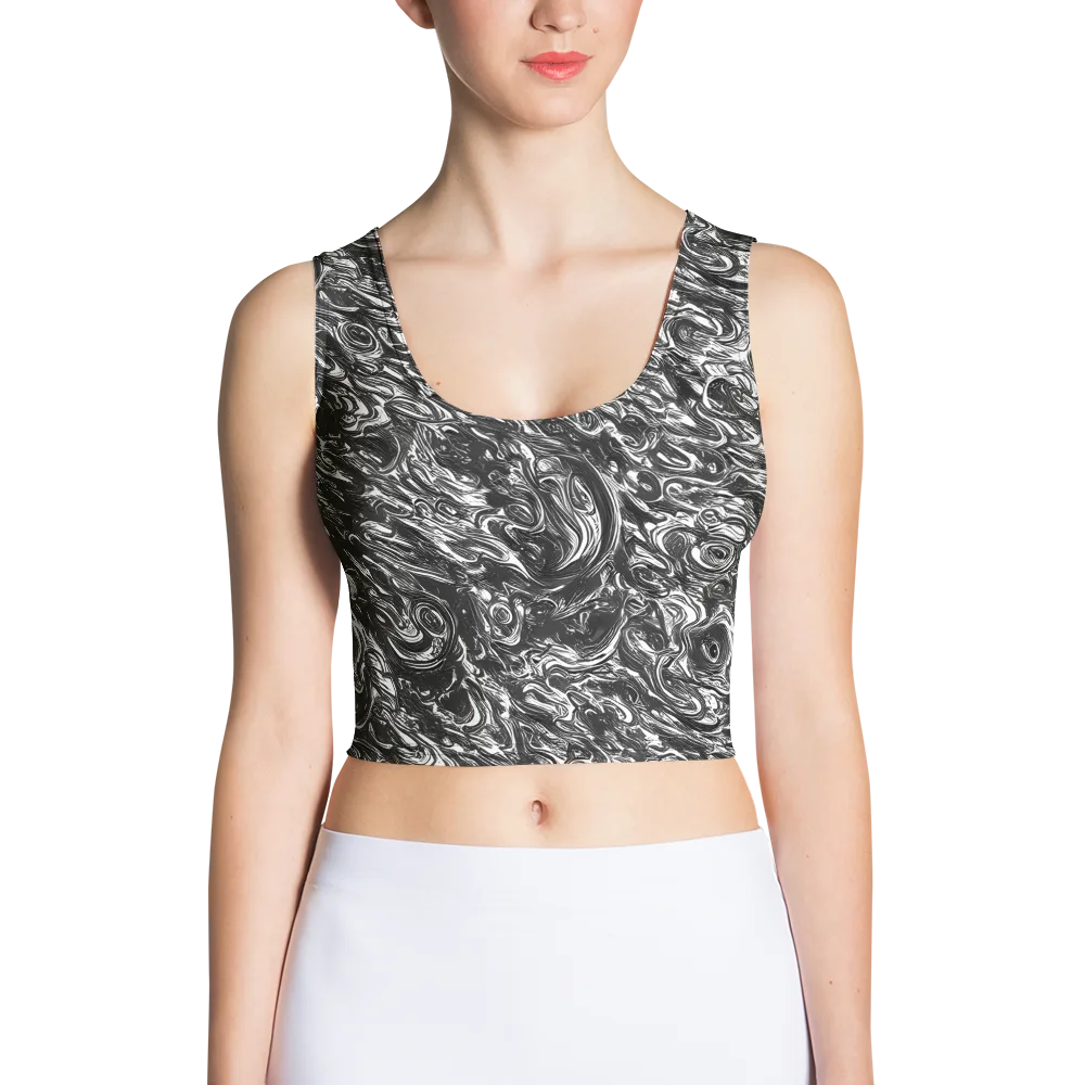 Liquid Onyx on Crop Top — Front