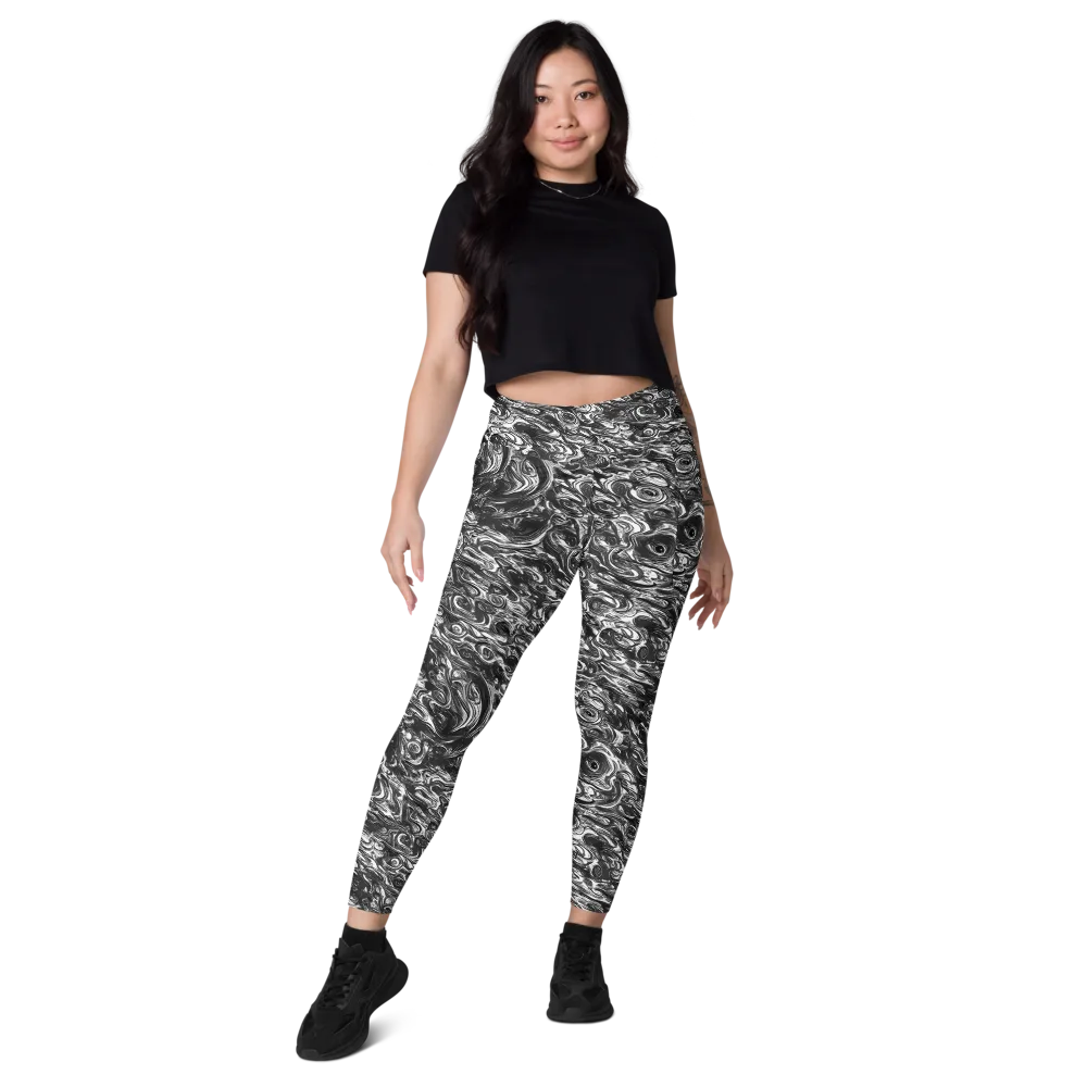 Liquid Onyx on Leggings with Pockets — Front