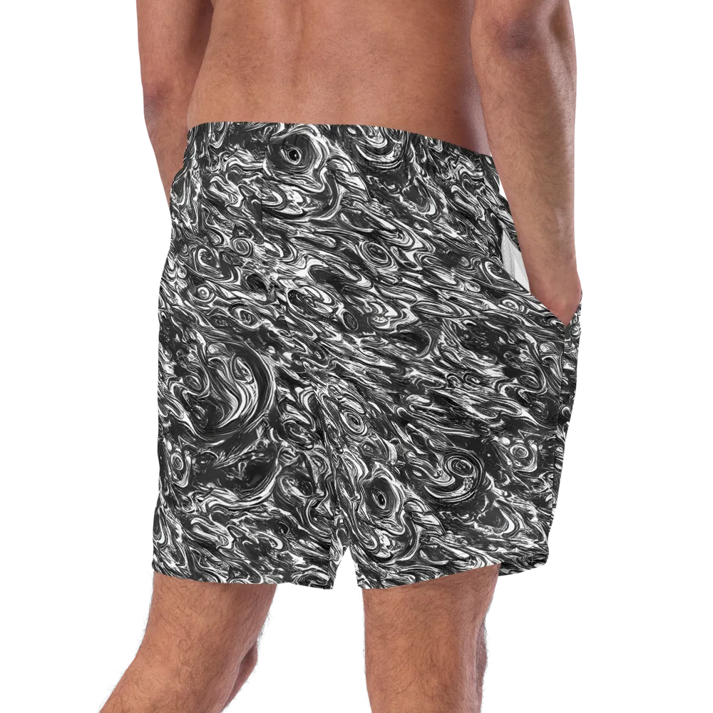 Liquid Onyx on Swim Trunks — Right Back