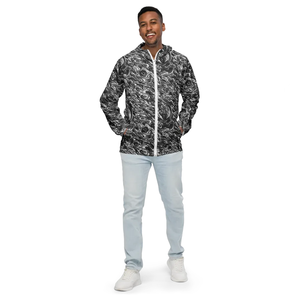 Liquid Onyx on Men's Windbreaker — Front