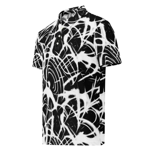 Black Thorn on a Men's Slim Fit Polo Shirt