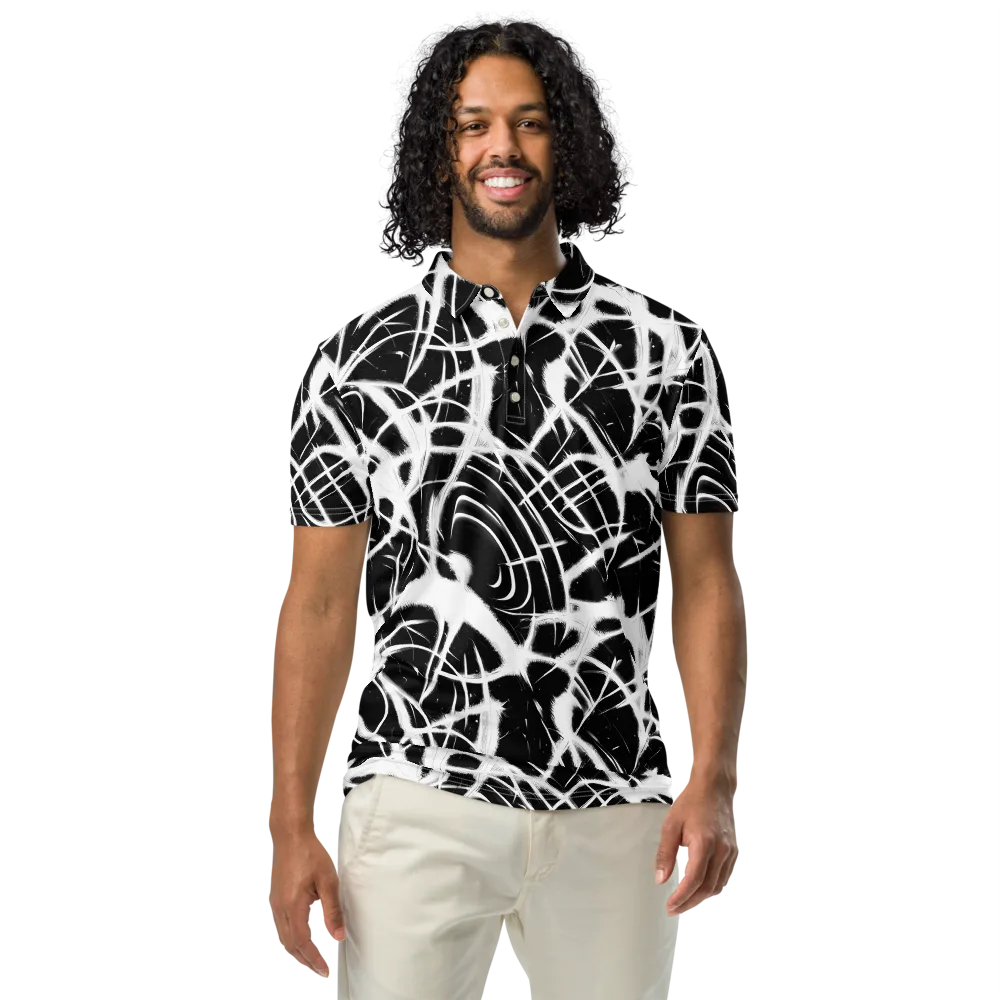 Black Thorn on Men's Slim Fit Polo Shirt — Front