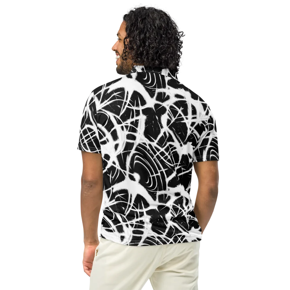 Black Thorn on Men's Slim Fit Polo Shirt — Back