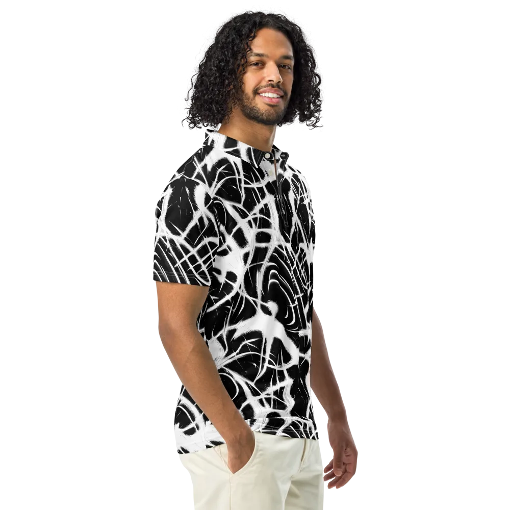 Black Thorn on Men's Slim Fit Polo Shirt — Right Front