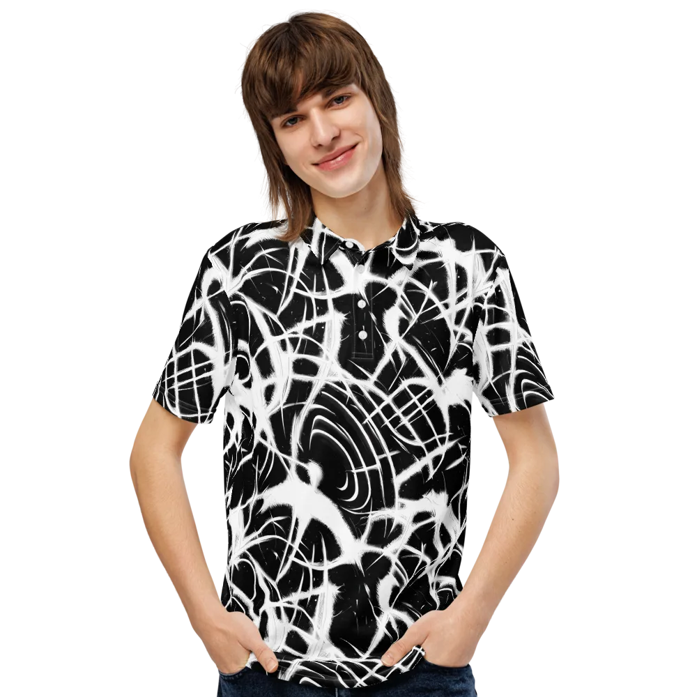 Black Thorn on Men's Slim Fit Polo Shirt — Front