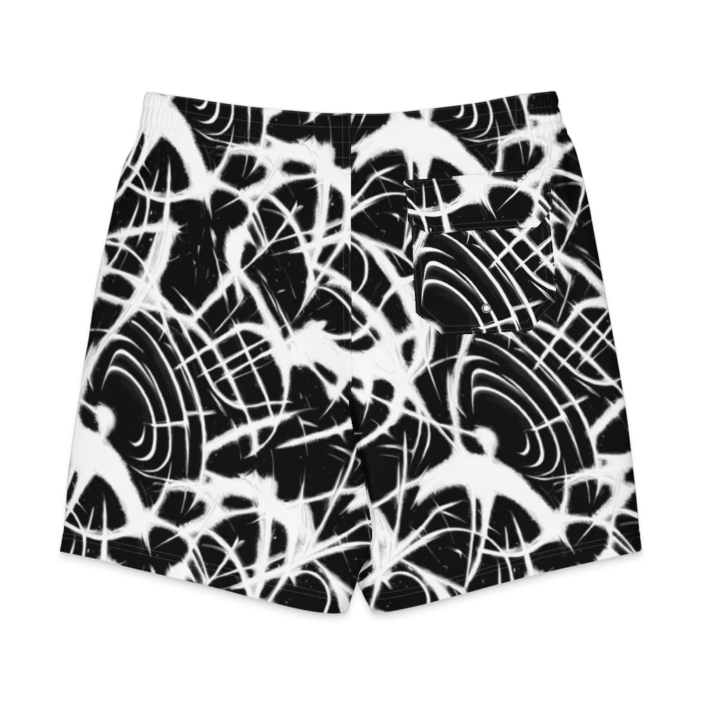 Black Thorn on Men's Board Shorts — Back