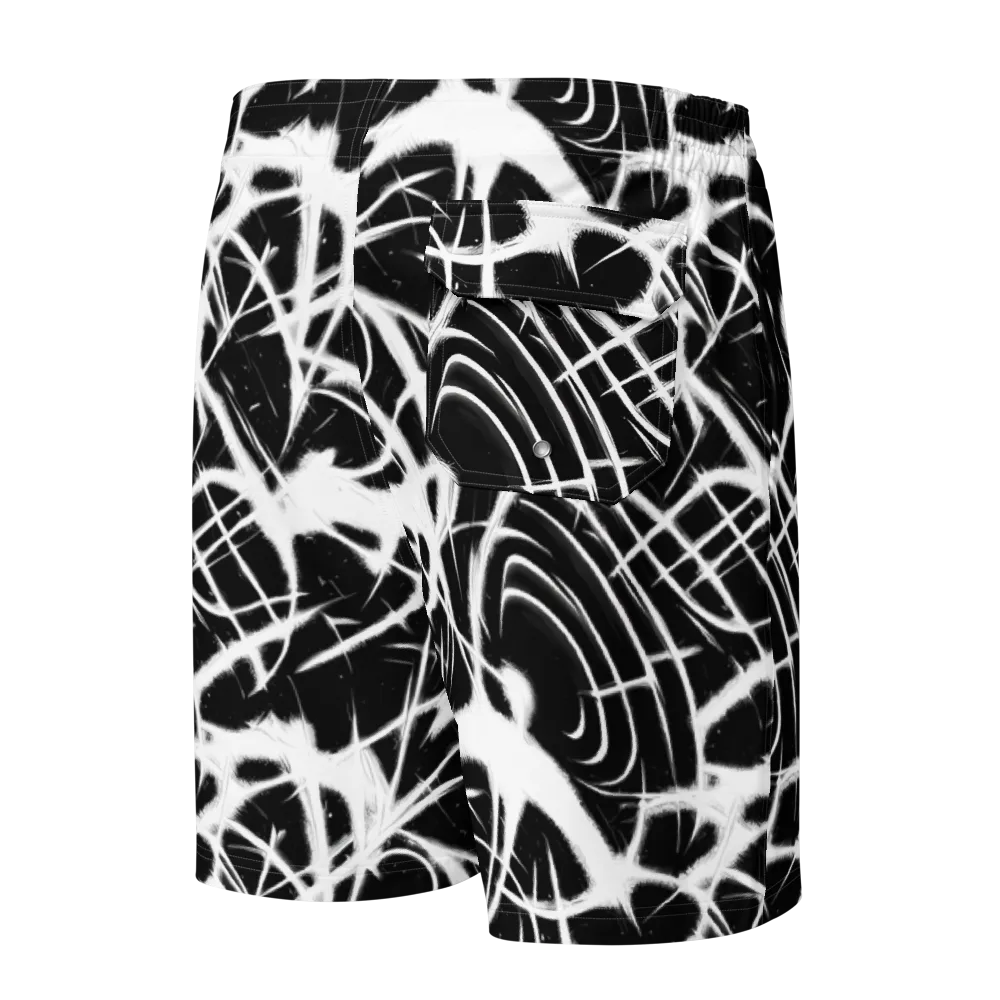 Black Thorn on Men's Board Shorts — Back