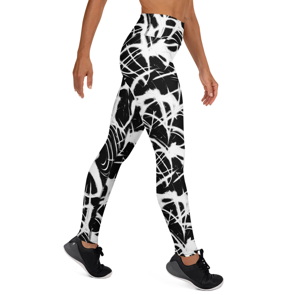 Black Thorn on Yoga Leggings — Right