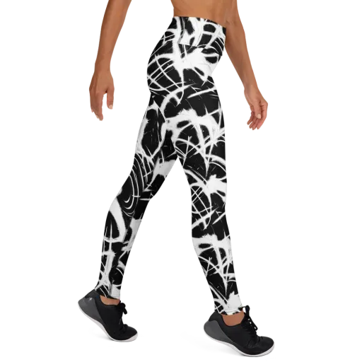 Black Thorn on a Yoga Leggings