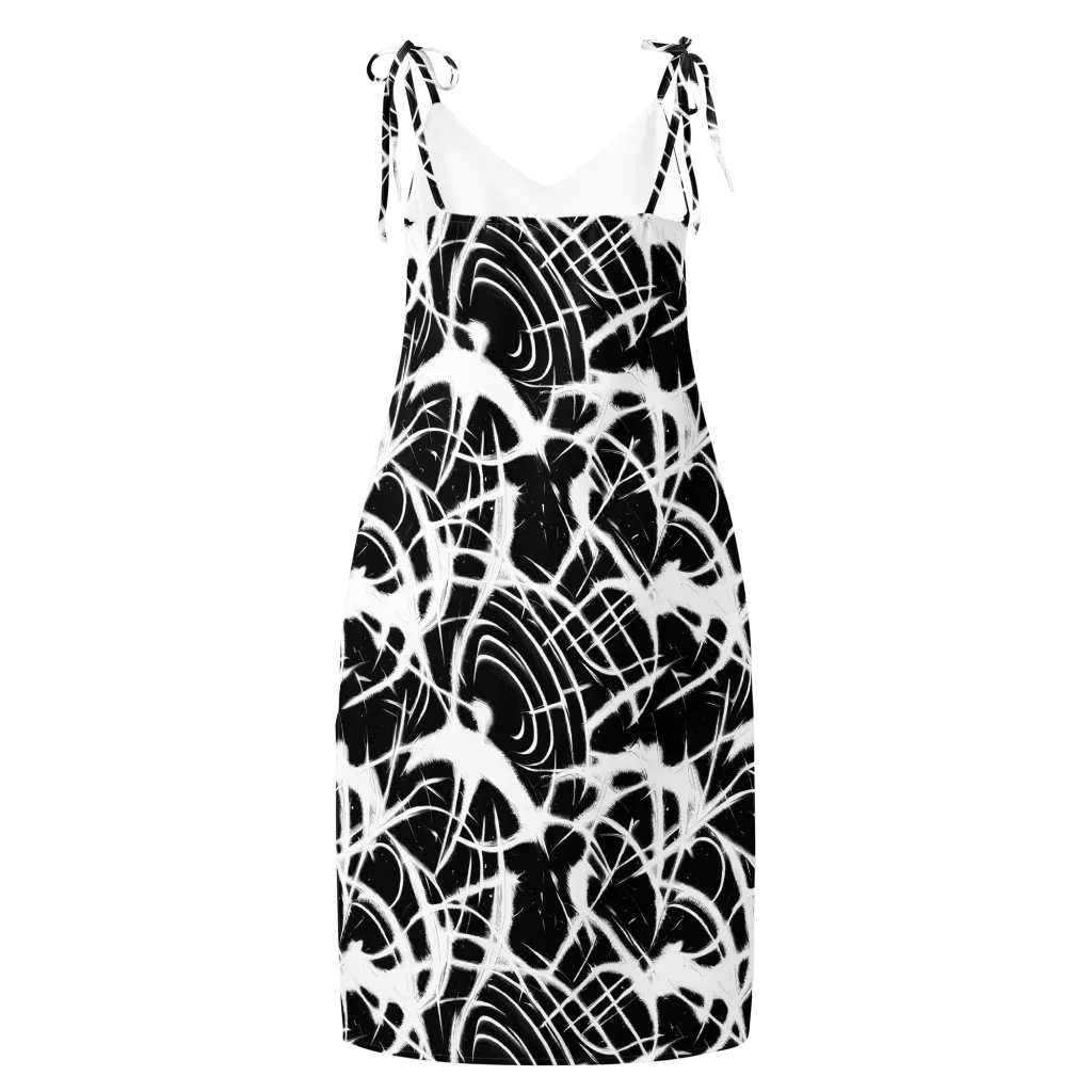 Black Thorn on Slip Dress — Back