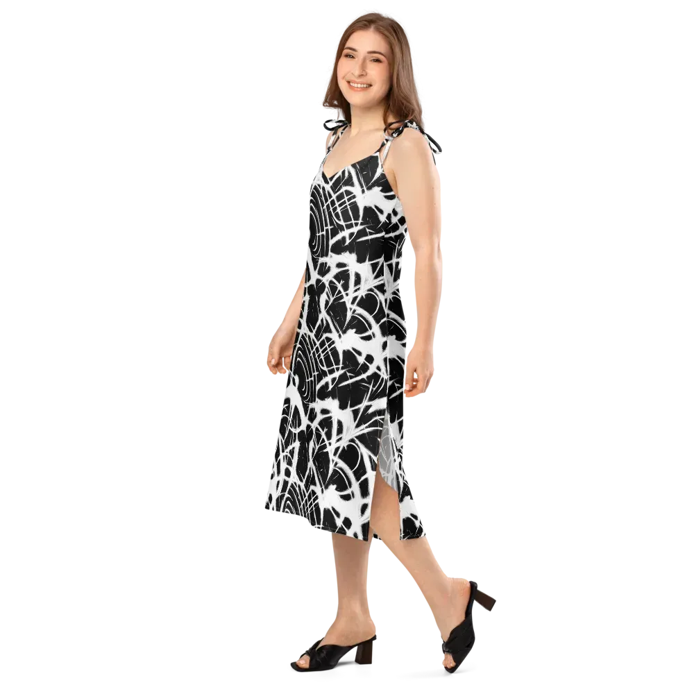 Black Thorn on Slip Dress — Left Front