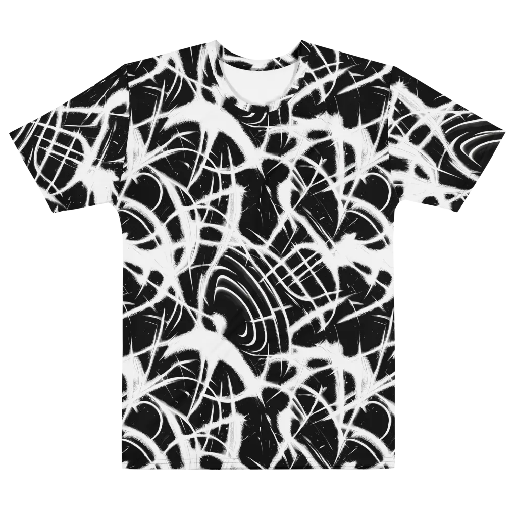 Black Thorn on Men's Cotton Crew Neck T-Shirt — Front