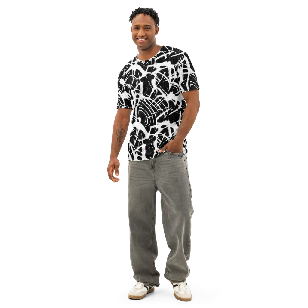 Black Thorn on Men's Cotton Crew Neck T-Shirt — Front