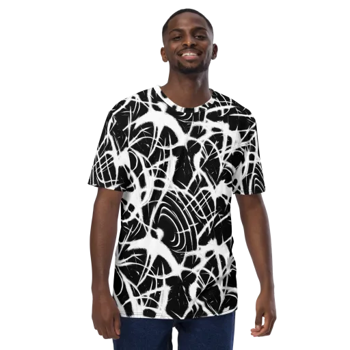 Black Thorn on a Men's Crew Neck T-Shirt