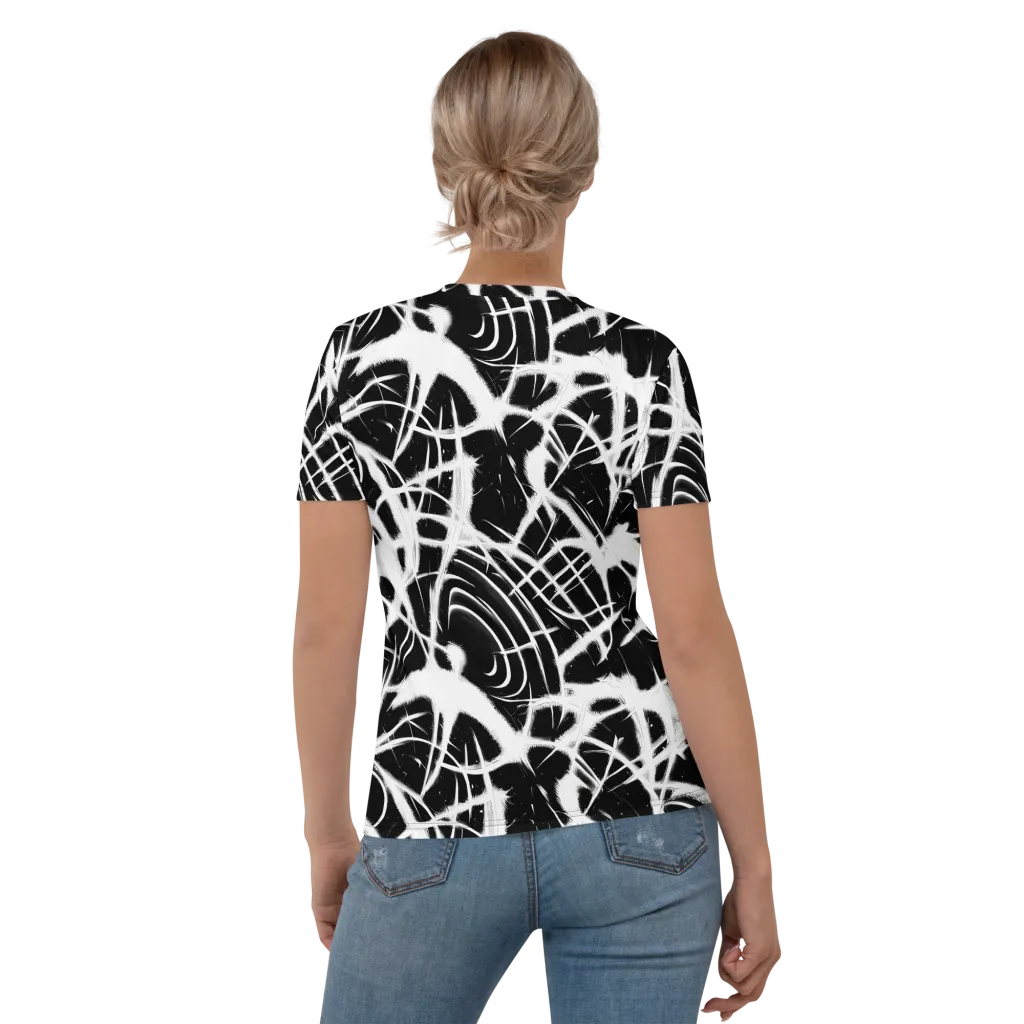 Black Thorn on Women's Crew Neck T-Shirt — Back