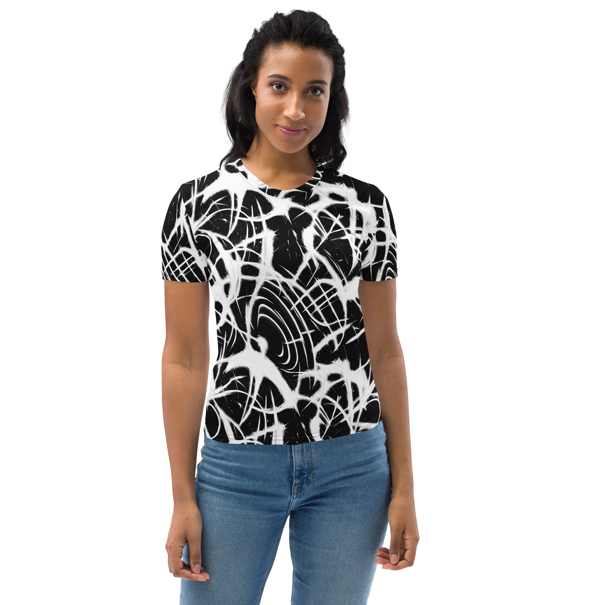 Black Thorn on Women's Crew Neck T-Shirt — Front