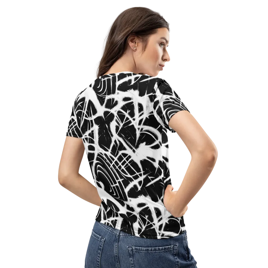 Black Thorn on Women's Crew Neck T-Shirt — Back