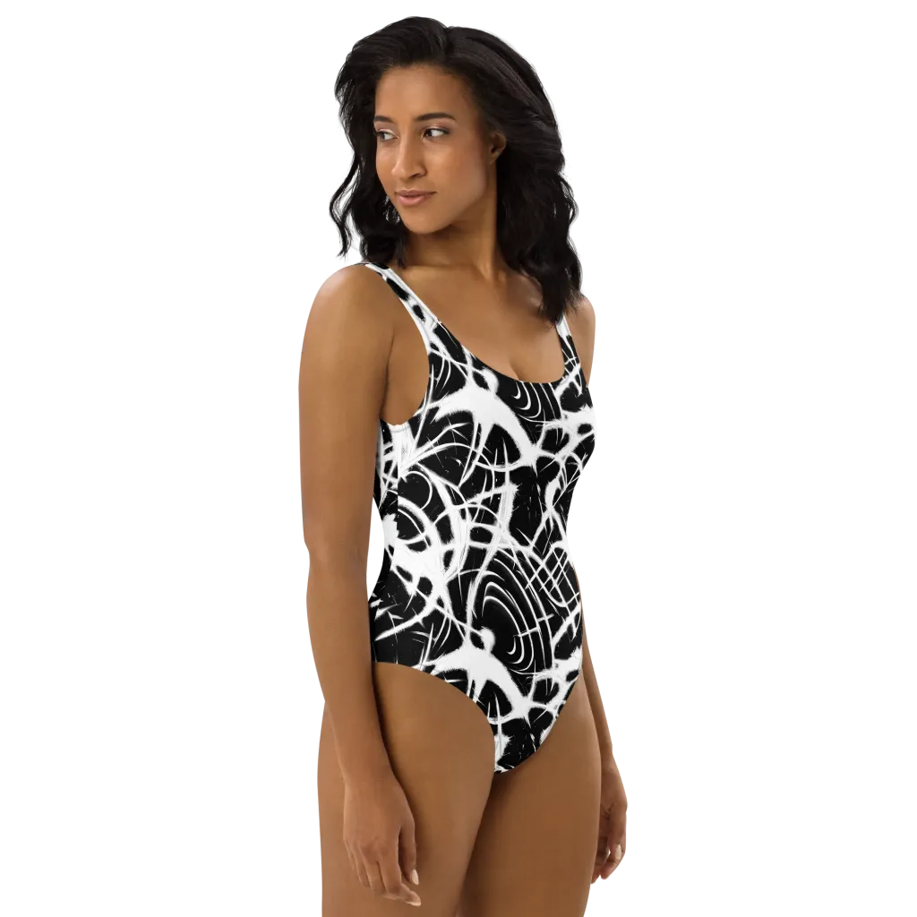 Black Thorn on One-Piece Swimsuit — Right
