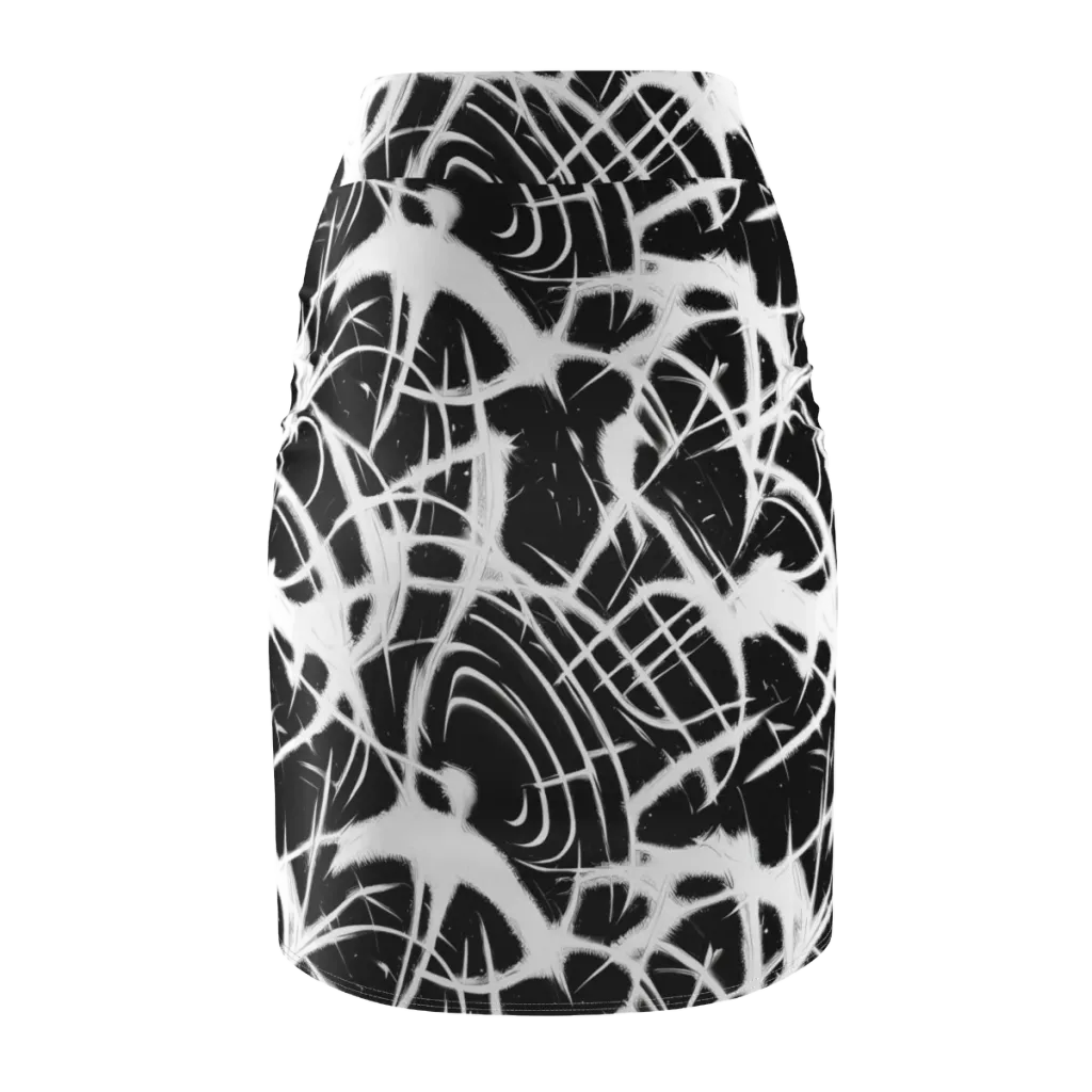 Black Thorn on Pencil Skirt — Back