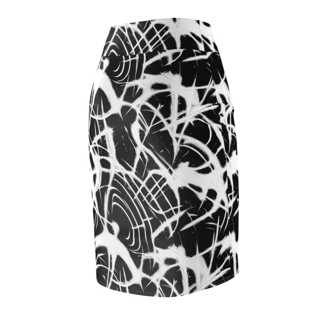 Black Thorn on Pencil Skirt — Back Side