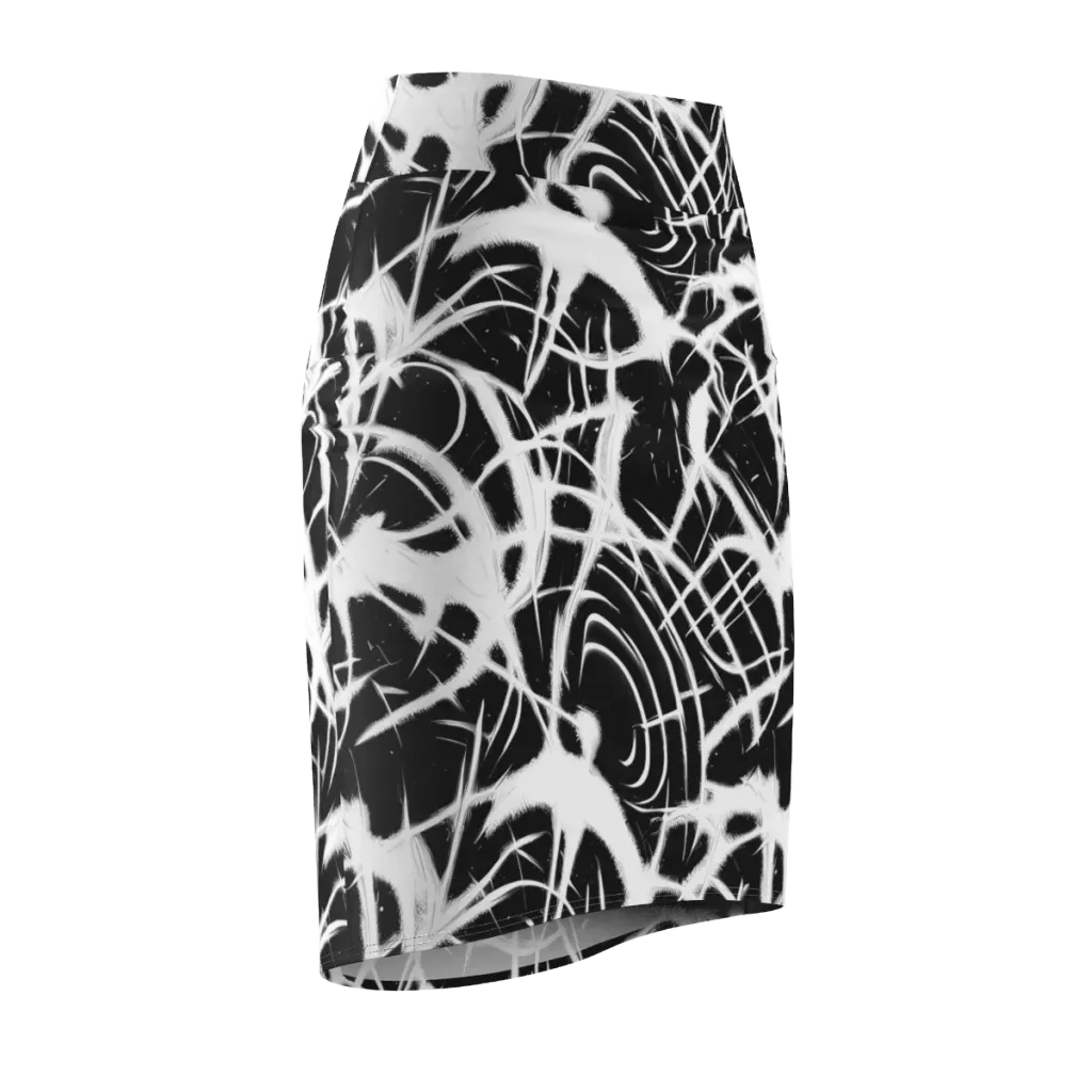 Black Thorn on Pencil Skirt — Front Side