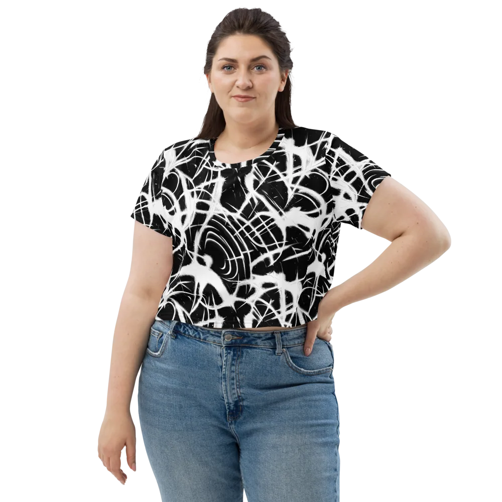 Black Thorn on Crop Tee — Front