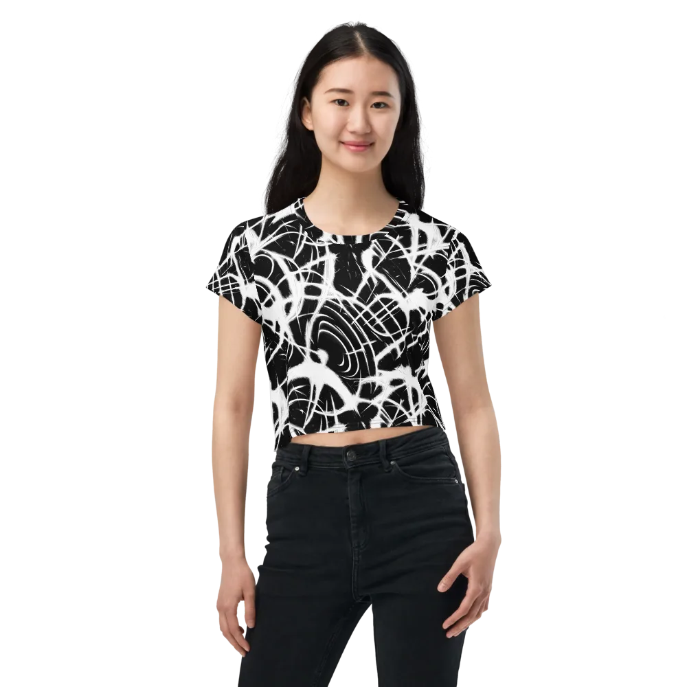 Black Thorn on Crop Tee — Front