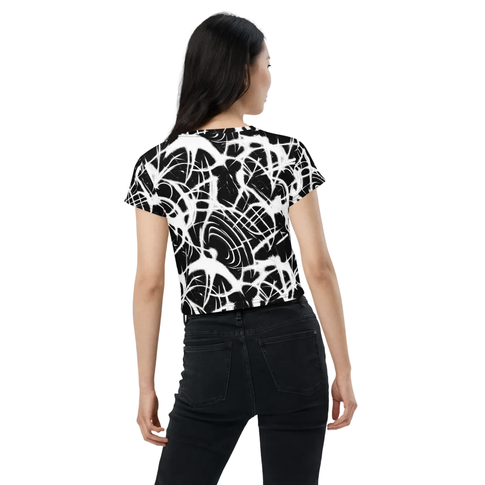 Black Thorn on Crop Tee — Back