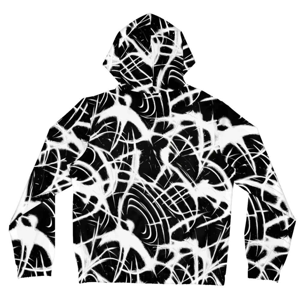 Black Thorn on Women's Full-Zip Hoodie — Back