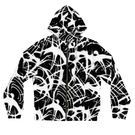 Black Thorn on a Women's Full-Zip Hoodie
