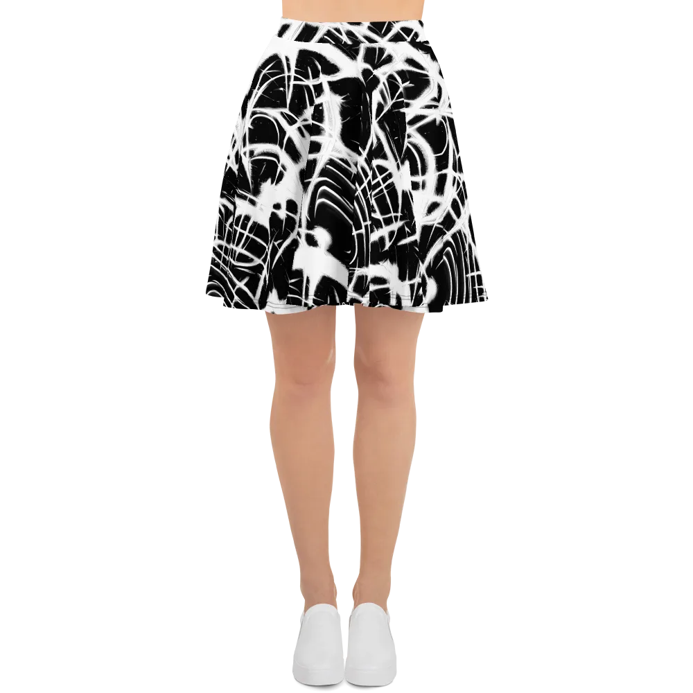 Black Thorn on Skater Skirt — Front