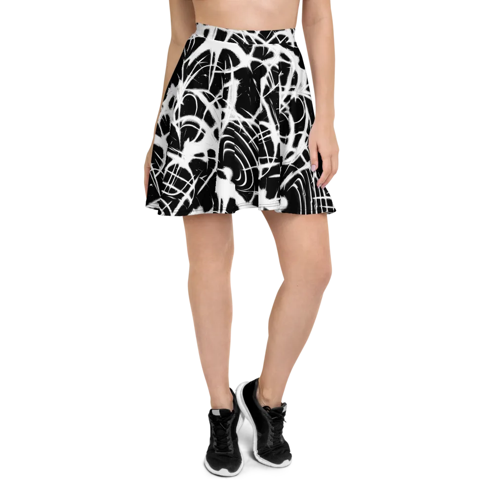 Black Thorn on Skater Skirt — Front
