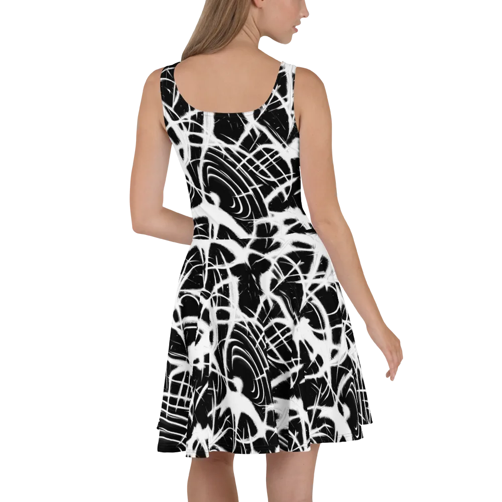 Black Thorn on Skater Dress — Back
