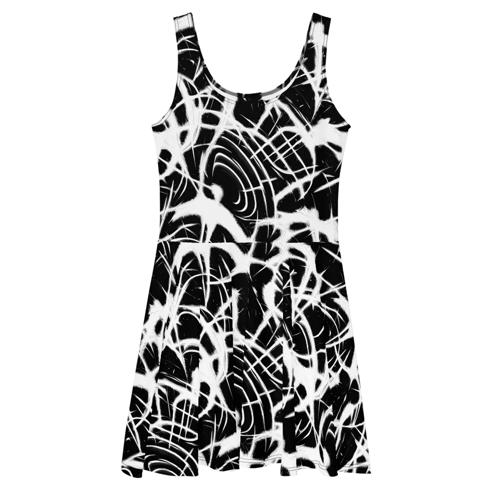 Black Thorn on Skater Dress — Front