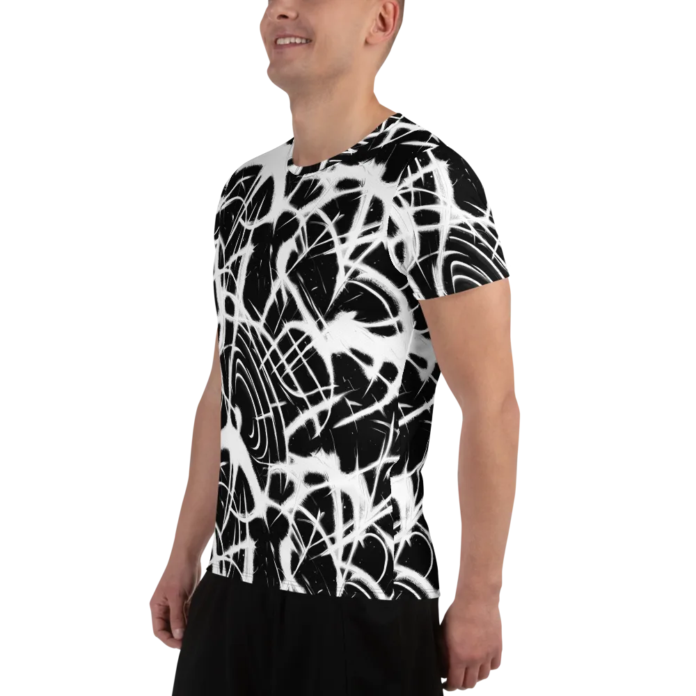 Black Thorn on Men's Athletic T-Shirt — Left