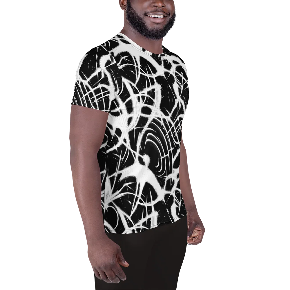 Black Thorn on Men's Athletic T-Shirt — Right