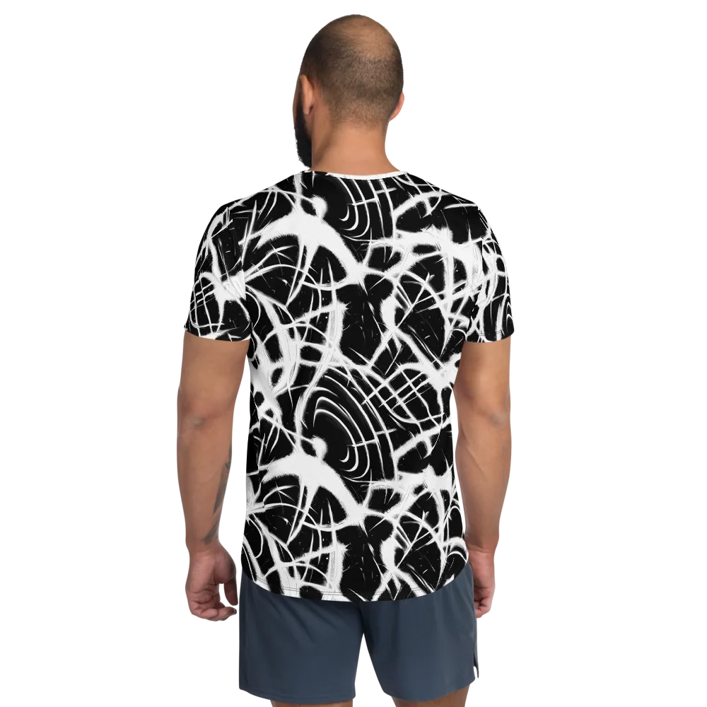 Black Thorn on Men's Athletic T-Shirt — Back