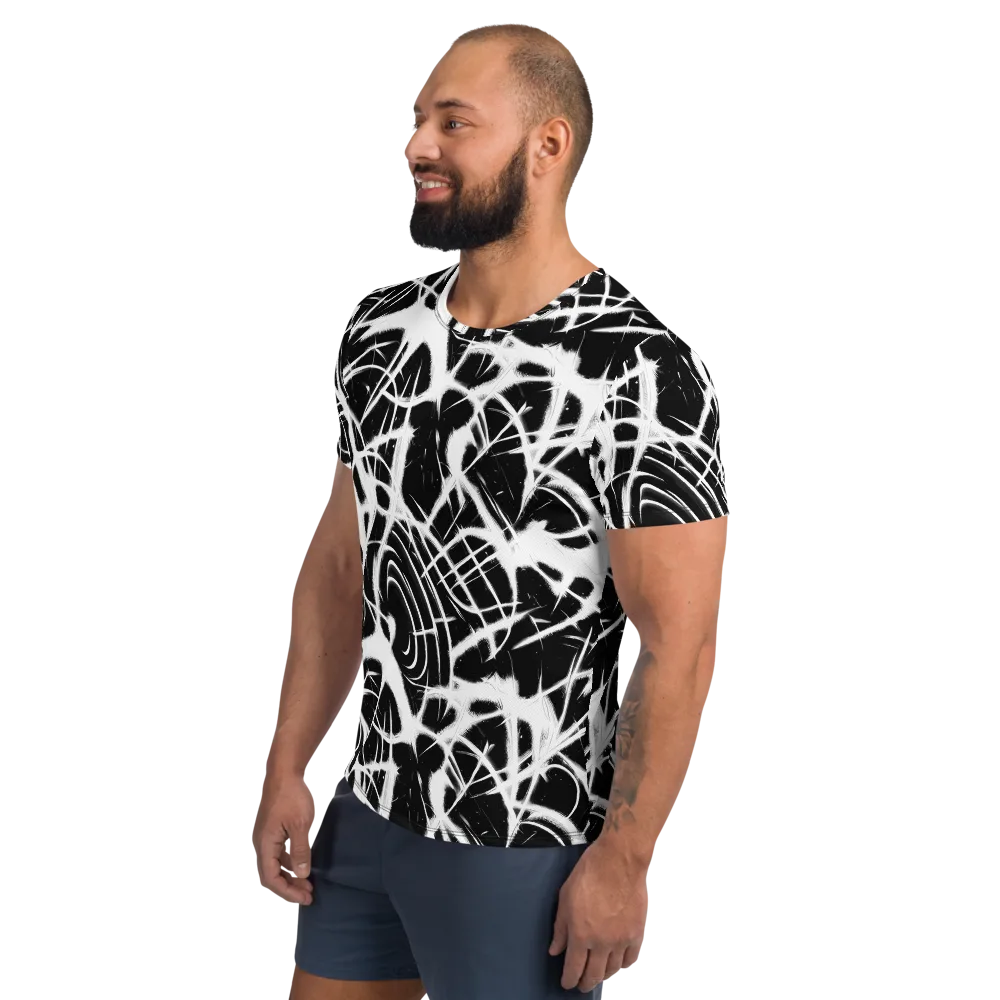 Black Thorn on Men's Athletic T-Shirt — Left