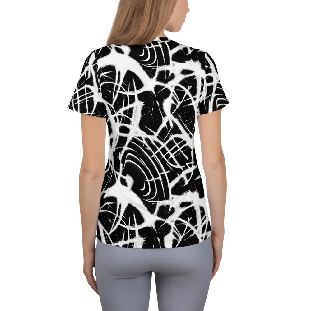 Black Thorn on Women's Athletic T-Shirt — Back