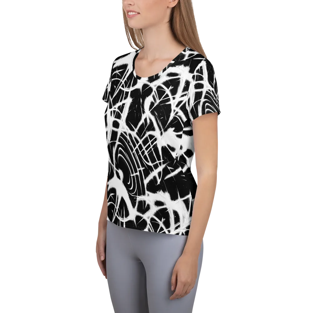 Black Thorn on Women's Athletic T-Shirt — Left
