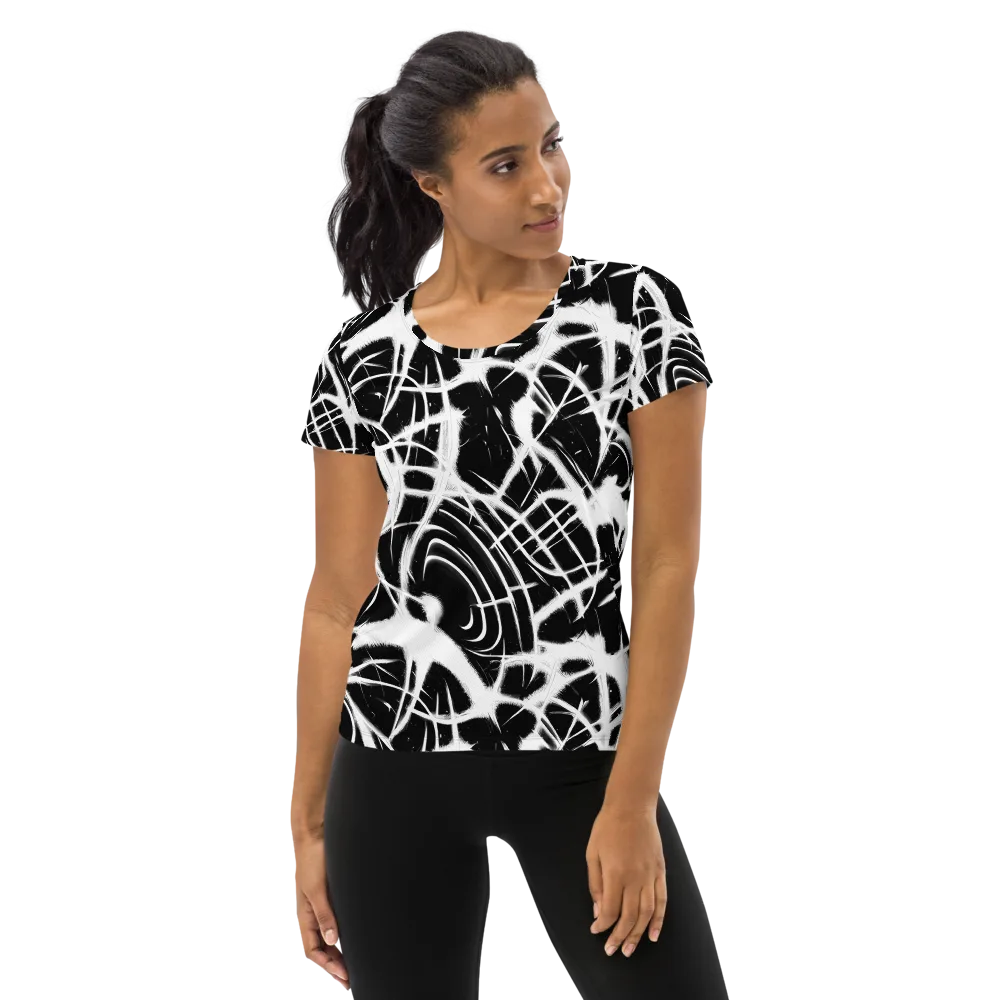 Black Thorn on Women's Athletic T-Shirt — Front