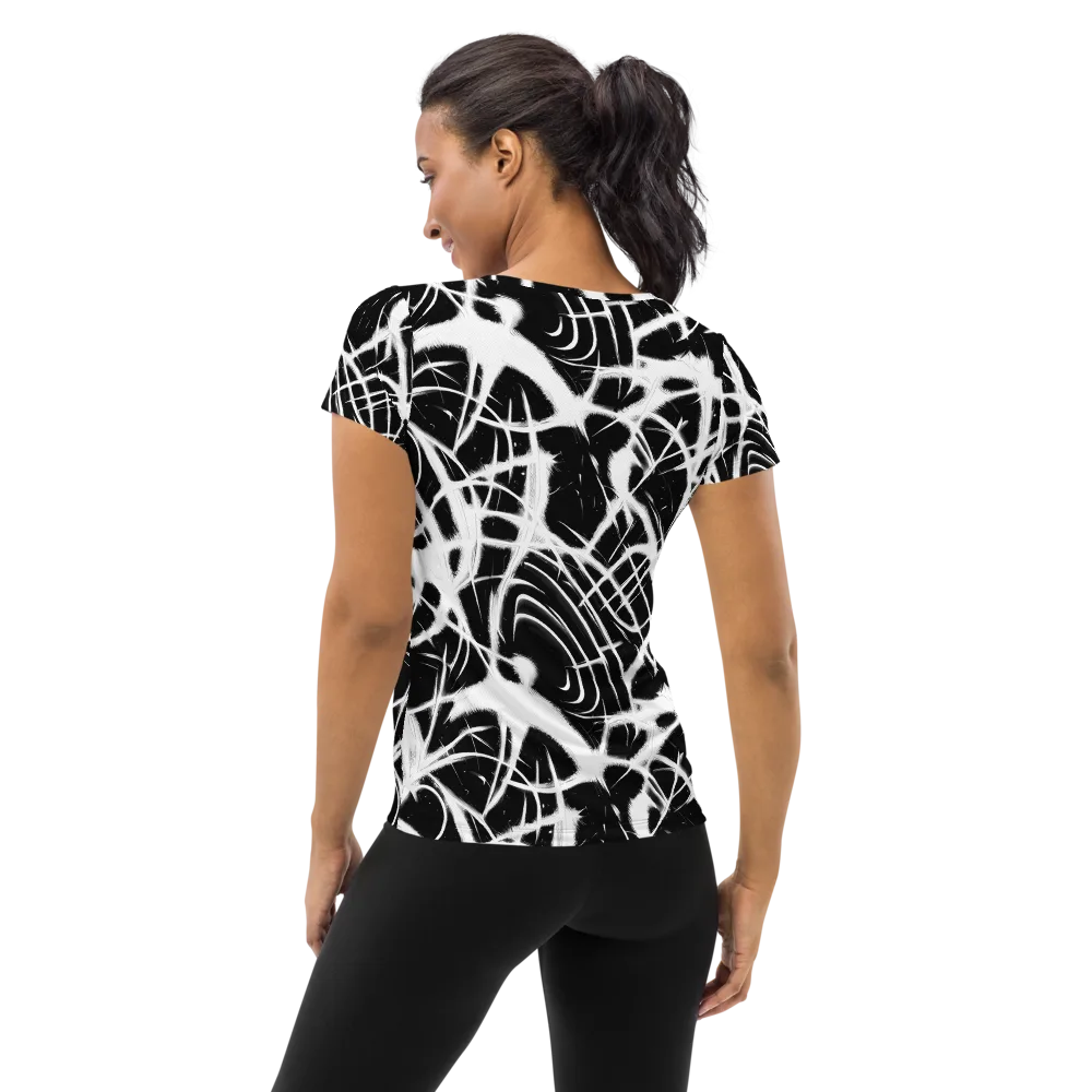 Black Thorn on Women's Athletic T-Shirt — Back